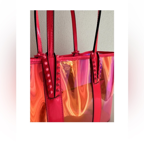 Authentic Christian Louboutin PVC Spikes East West Small Cabata Tote - Picture 3 of 9